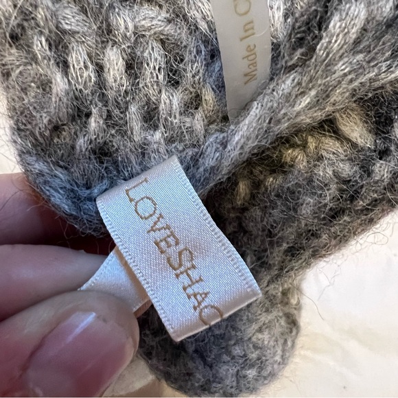 LoveShackFancy Dani Cloudy Grey Chunky Wool Beanie Alpaca - Picture 5 of 6